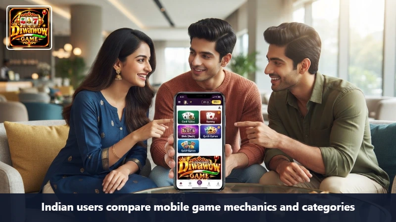 Indian users compare mobile game mechanics and categories